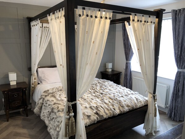 King sized Four poster bedroom on the ground floor