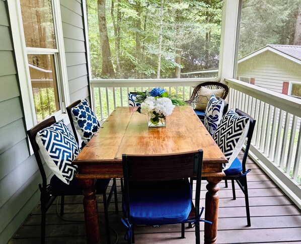 Dining on front  porch