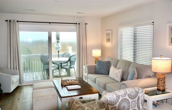 Fantastic views from any seat | Oceanside, corner Cedar Reef Villa - B201 at Harbor Island
