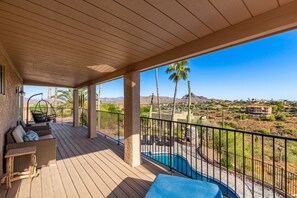 Veranda patio with spectacular views of the Red Rock mountains.