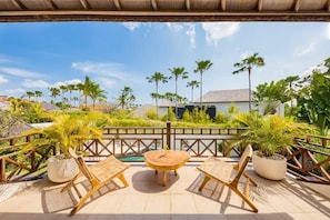 View from the second story balcony