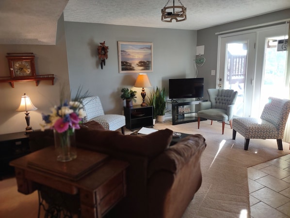 Living room with smart TV