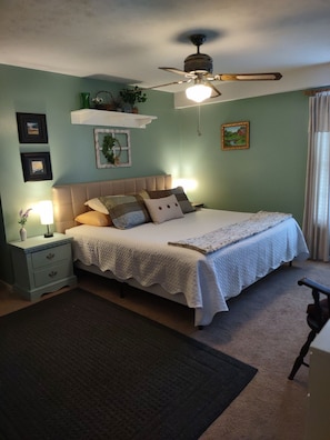 Charming master bedroom with King bed