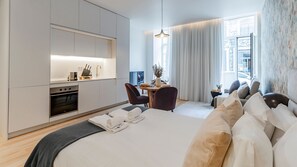 Experience ultimate comfort in this elegantly furnished bedroom area with a plush double bed. #bedroom #sleep