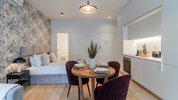 Gather around the elegant dining table and enjoy meals with loved ones in this inviting space. #dining #airbnb