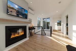 Living room with gas fireplace