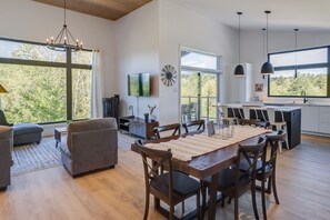 Living room and dining table