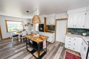 Dining table with kitchen