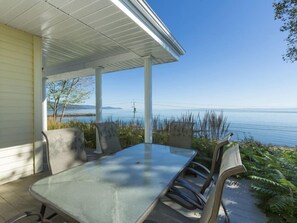 Terrace with furniture and gorgeous view