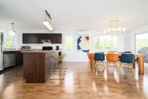 Dining room and kitchen