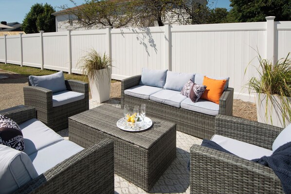 Relax in your private outdoor space.