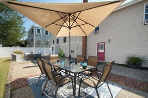 Dine al fresco in your own fenced in backyard with friends and family.