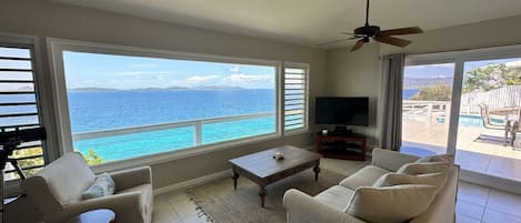 Spacious Living Room with Views of the BVIs