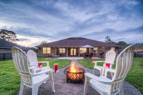 After a long day at the beach enjoy a quiet night while enjoying the fire pit