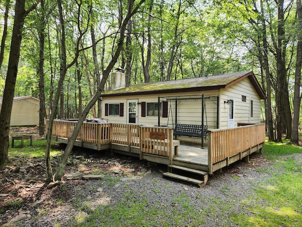 Here is out little cabin in the woods!