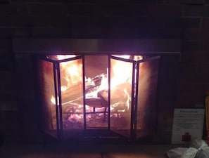 Cozy up by the fireplace after a long day on the slopes and enjoy!
