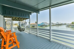 Welcome to the Blue Heron House! 
Enjoy the 180-degree view of the water.