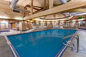 Jump into the beautiful indoor pool.