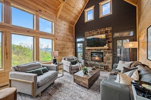 2-Story Main-Level Light and Bright Family Room and Dining Room.