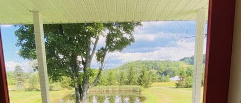 Beautiful view of the pond from front door