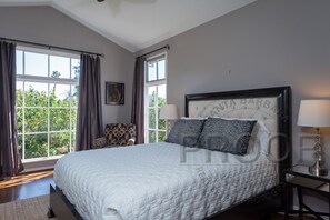 main floor bedroom w/private bath. mountain and ocean views.