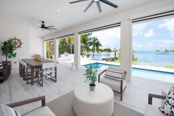 Welcome to Fantasea! Cool off with a dip in the pool and soak in those beach views.