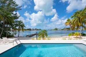 Oceanfront views of pool.