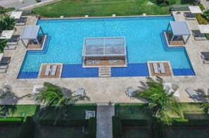 One of the pools looking down on the 5th floor