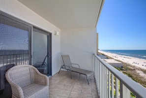 Outdoor seating in the balcony