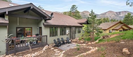 Backyard deck and sitting area