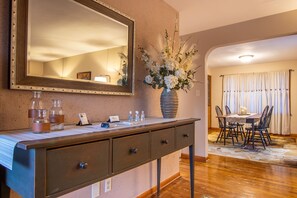 Entry way and dining room