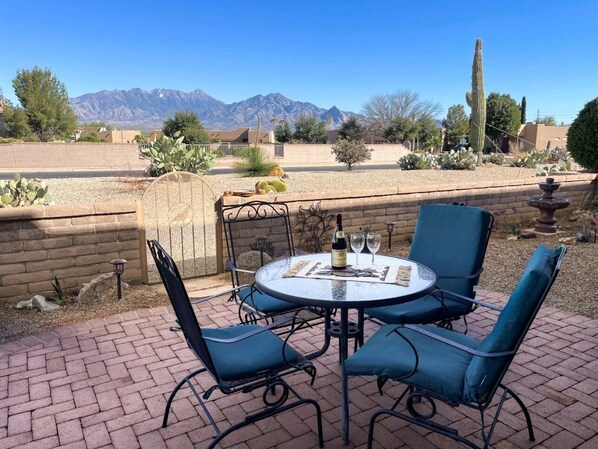 View  from patio looking East to the Santa Rita Mountains