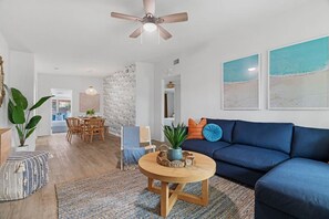 Living Room W/ Smart TV + Fold Out Couch