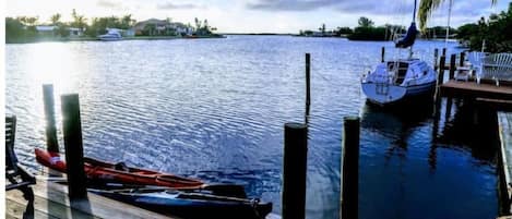 Custom dock with kayak launch