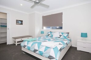 Bedroom 2. Queen size bed, walk in robe and direct access to bathroom 2
