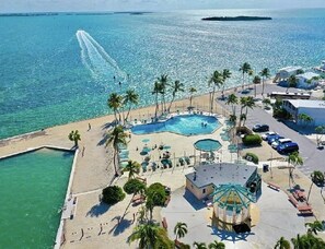The resort complex pools and views!