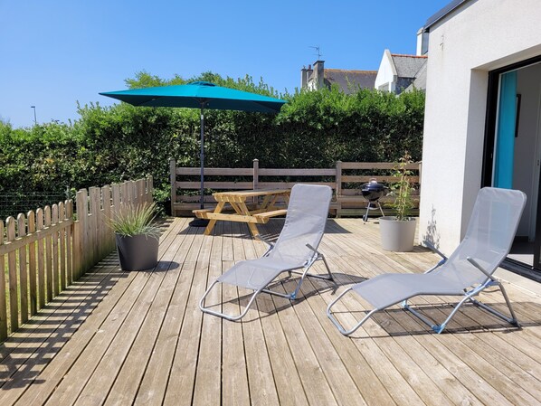 Belle terrasse, exposée sud 