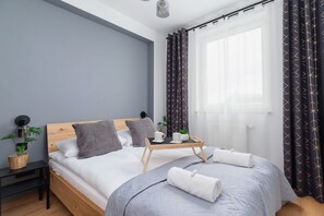 The bedroom's cozy ambiance is perfect for relaxation. 