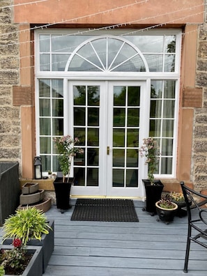 Double doors to garden