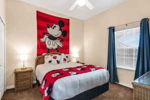 There is magic all around in the second queen bedroom, with its own TV