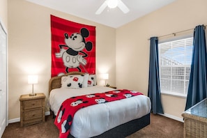 There is magic all around in the second queen bedroom, with its own TV