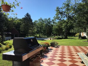 Gas BBQ on terrace