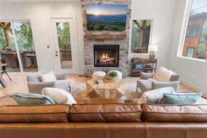 Open floor plan with cozy details to enjoy the views