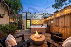 The firepit area is a great place to gather with family and friends