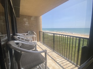 Pop out to the Balcony for morning coffee, or just to enjoy the waves and beach.