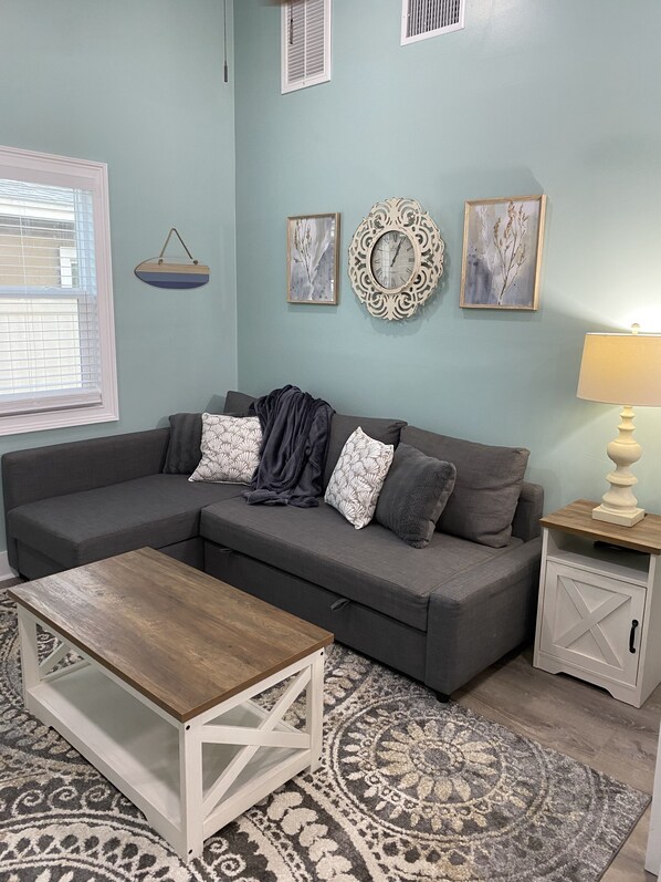 Livingroom couch, pops out into double bed