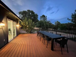 Some seating on the deck