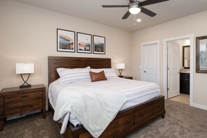 Front primary suite with attached bathroom.