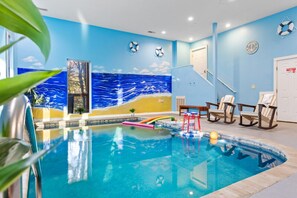 Dive into unforgettable memories! A massive pool for your group, stunning mountain views, and endless fun.