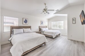Master bedroom with 2 queen beds